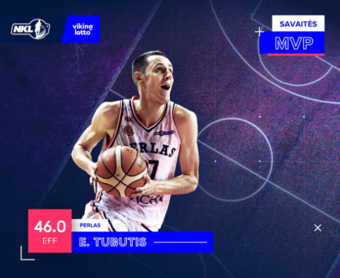 NKL savaitės MVP – lygos sezono rekordą pasiekęs Einaras Tubutis