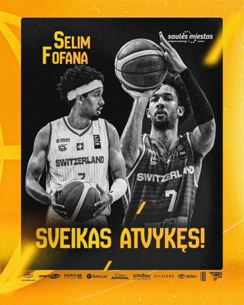 „Šiaulių“ gretas papildė Šveicarijos rinktinės įžaidėjas